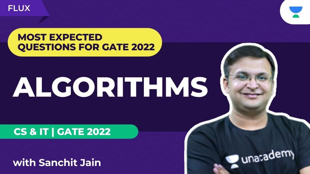 Unacademy - Complete Course on Algorithms for GATE poster