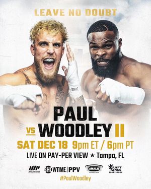 Boxing Jake Paul Vs Tyron Woodley II poster