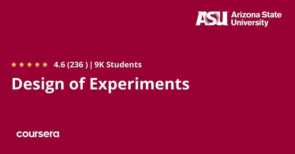 Coursera - Design of Experiments Specialization poster