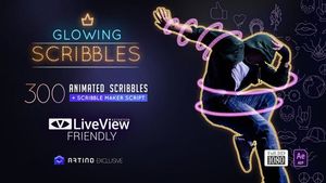 Videohive - Glowing Scribble & poster