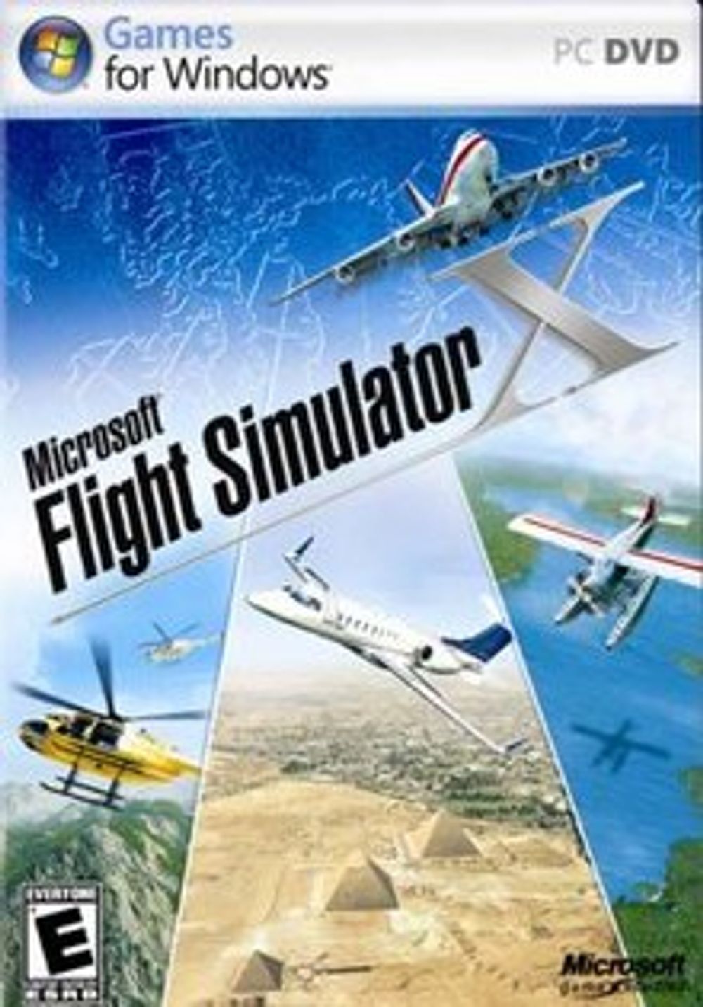 Microsoft Flight Simulator X & poster