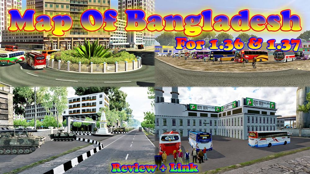 Euro Truck Simulator 2 - Map Of Bangladesh V6 (All Files Included) poster