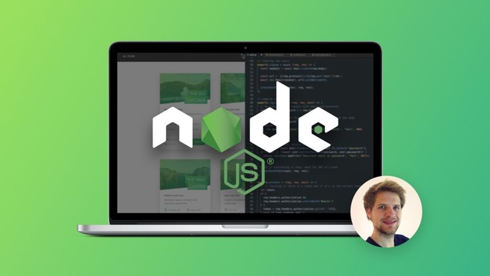 Udemy - Node.js, Express, MongoDB & More - The Complete Bootcamp 2024 poster