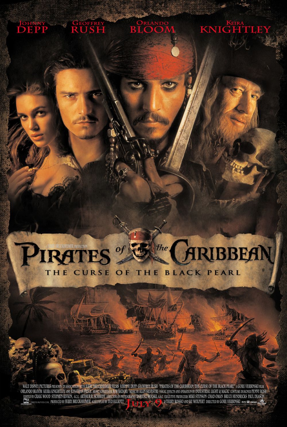 Pirates of the Caribbean The Curse of the Black Pearl poster
