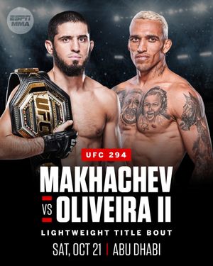 UFC 294 Makhachev Vs Volkanovski 2 poster