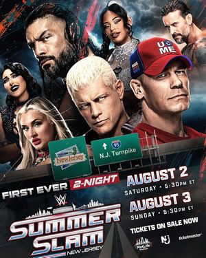 WWE SummerSlam 2025 Saturday Night poster