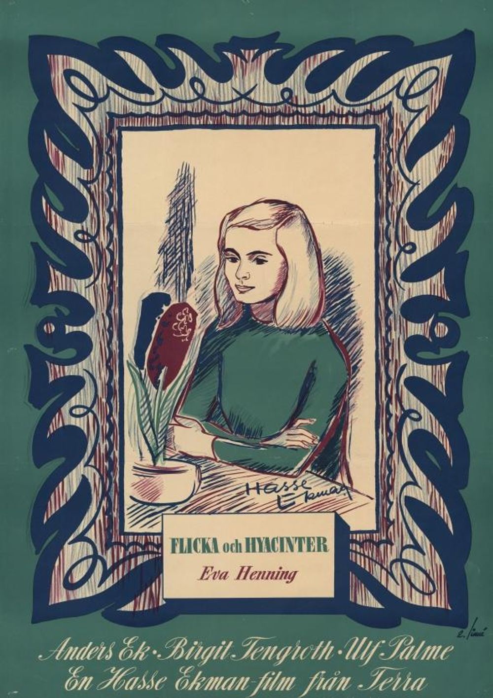 Girl with Hyacinths poster