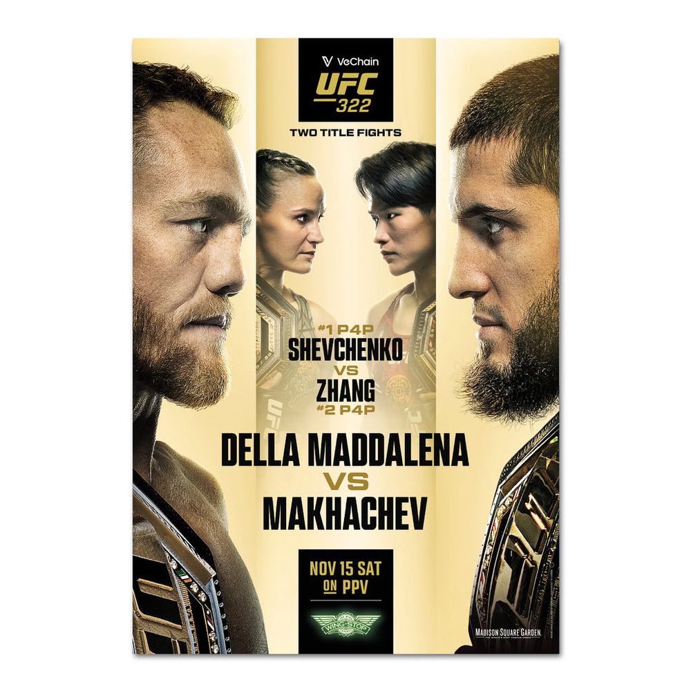 UFC 322 Jack Della Maddalena vs Islam Makhachev PPV poster