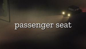 Passenger Seat poster