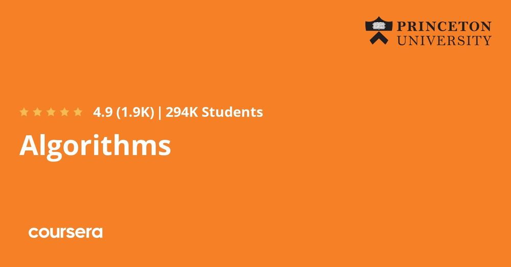 Coursera - Algorithms, Part I and Part II [Princeton University] poster