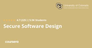 Coursera - Secure Software Design Specialization poster