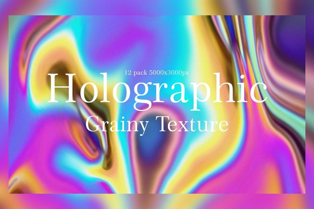 Creative Fabrica - Holographic Grainy Texture Background poster