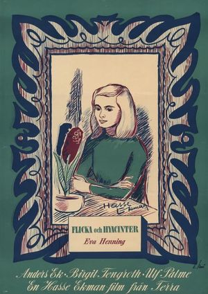 Girl with Hyacinths poster