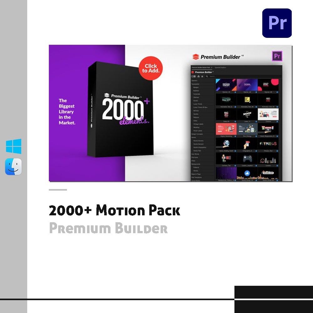 PremiumBuilder Motion Pack for Adobe Premiere Pro poster