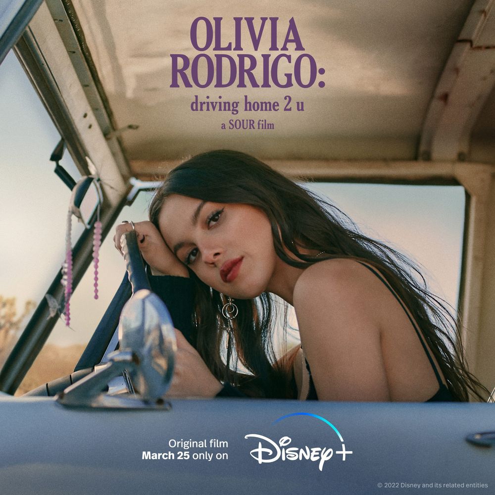 Olivia Rodrigo driving home 2 u poster