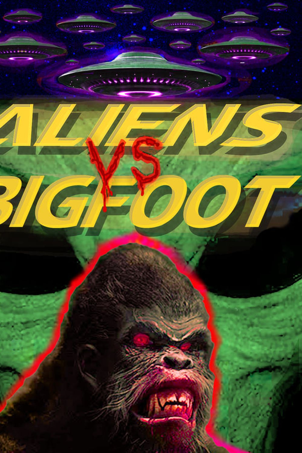 Aliens vs Bigfoot poster