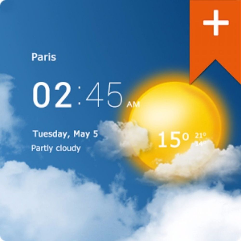 Transparent clock weather Pro poster