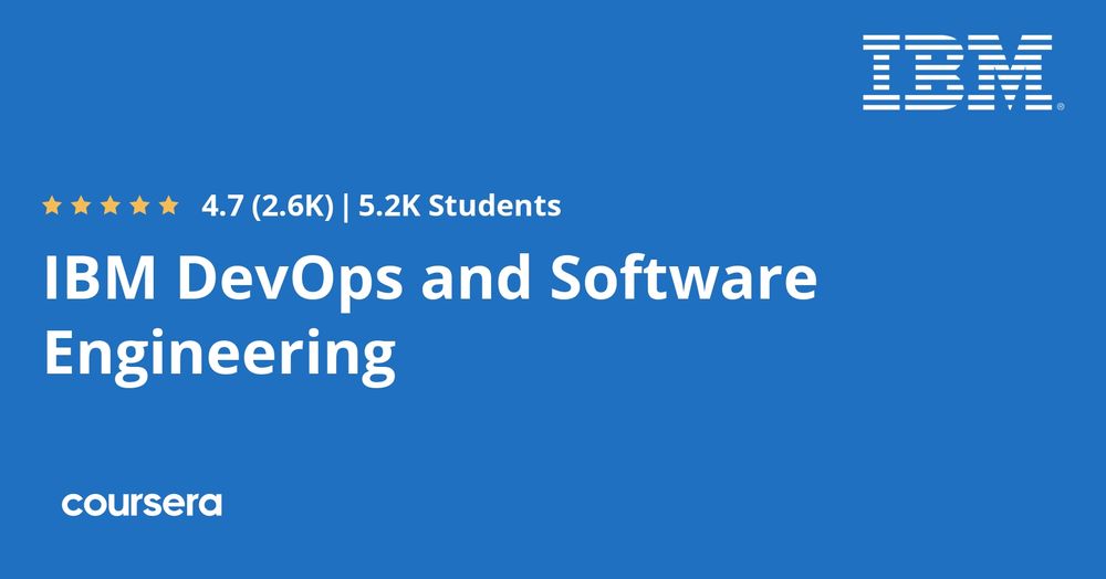 Coursera - IBM DevOps and Software Engineering Professional Certificate poster
