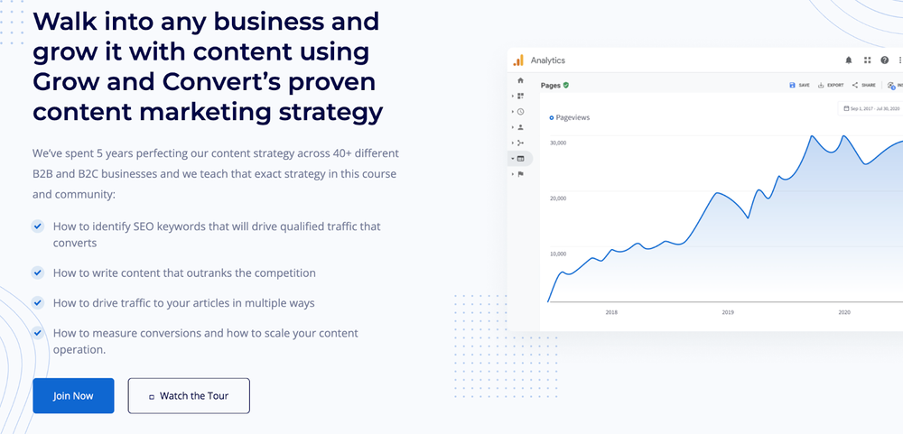 Grow and Convert - Content Marketing Course poster