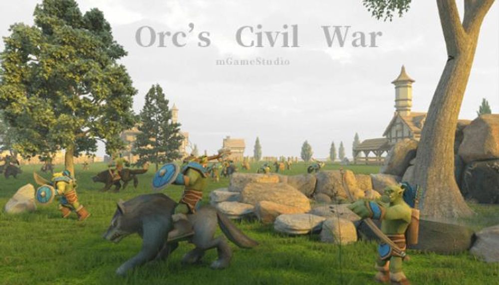 Orcs Civil War-PLAZA poster