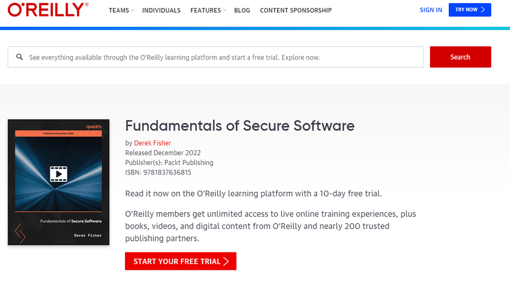 O’REILLY - Fundamentals of Secure Software poster