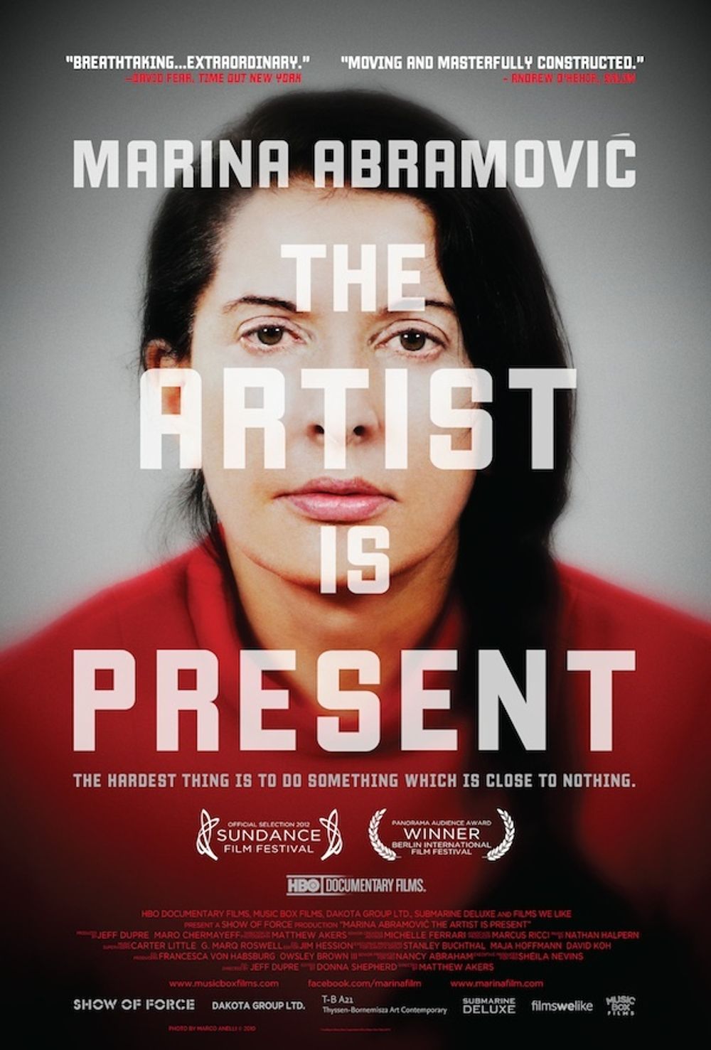 Marina Abramovic The Artist Is Present poster