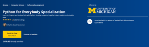 Coursera - Python for Everybody Specialization poster