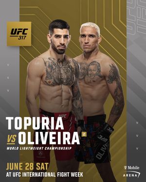 UFC 317 Topuria vs Oliveira Main Card poster